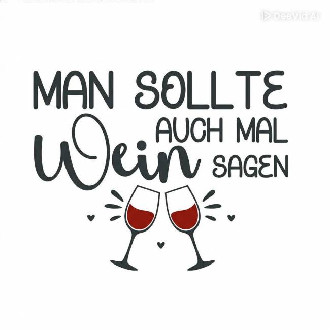Man sollte auch mal Wein sagen