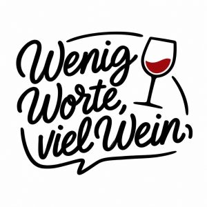 Wenig Worte, viel Wein