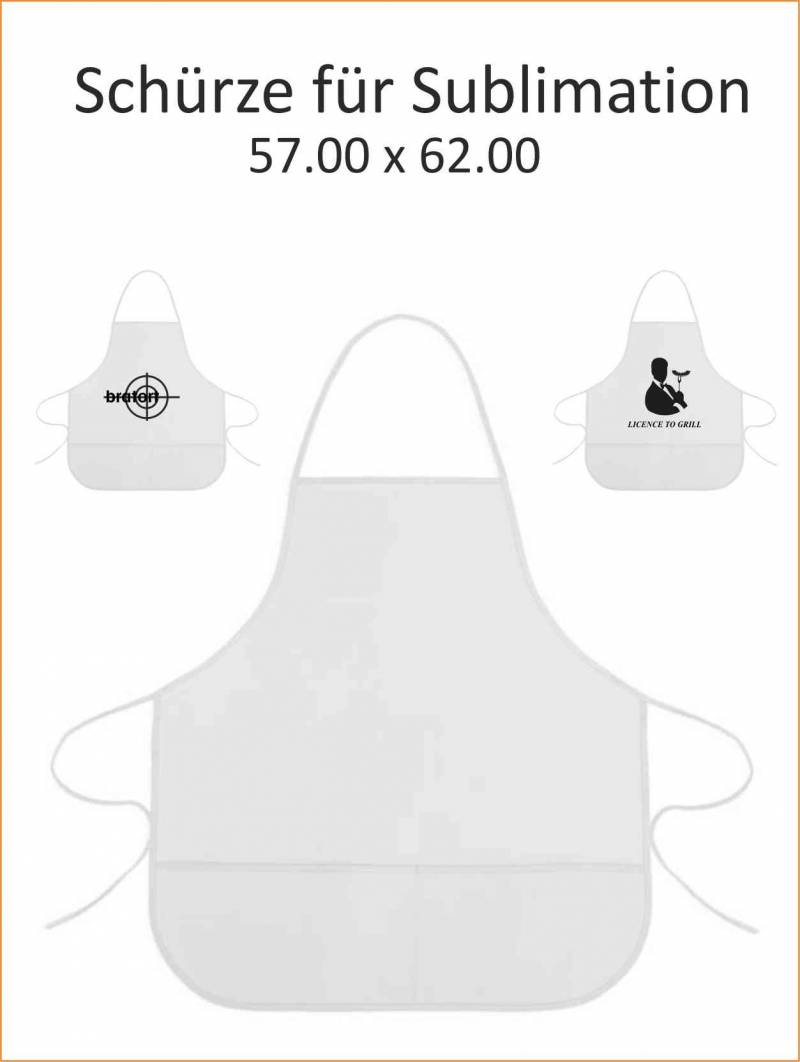 10 St.Schürzen für Sublimationsdruck