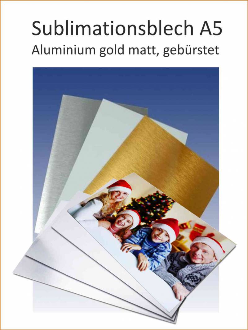 5 Stk. Aluminiumplatte für Sublimationsdruck A5