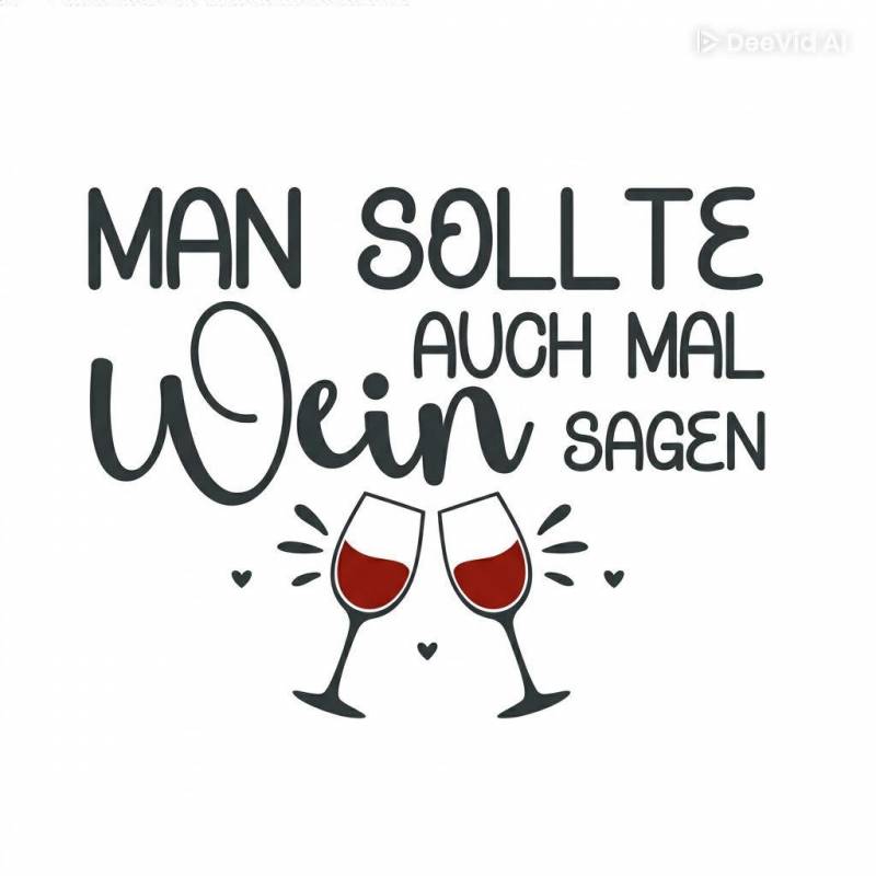 Man sollte auch mal Wein sagen